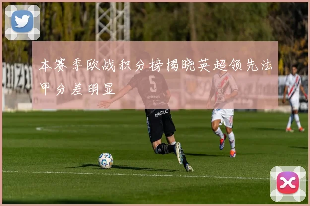 本赛季欧战积分榜揭晓英超领先法甲分差明显